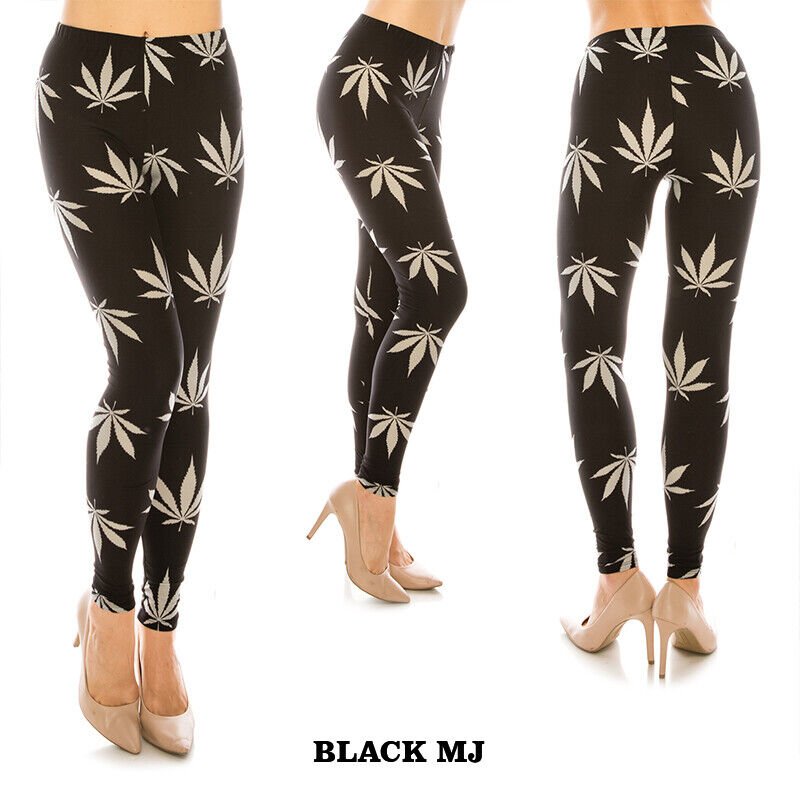 Marijuana Leggings for Women Soft Lightweight 6 colors size S to XXL