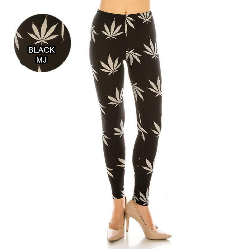 Marijuana Leggings for Women Soft Lightweight 6 colors size S to XXL