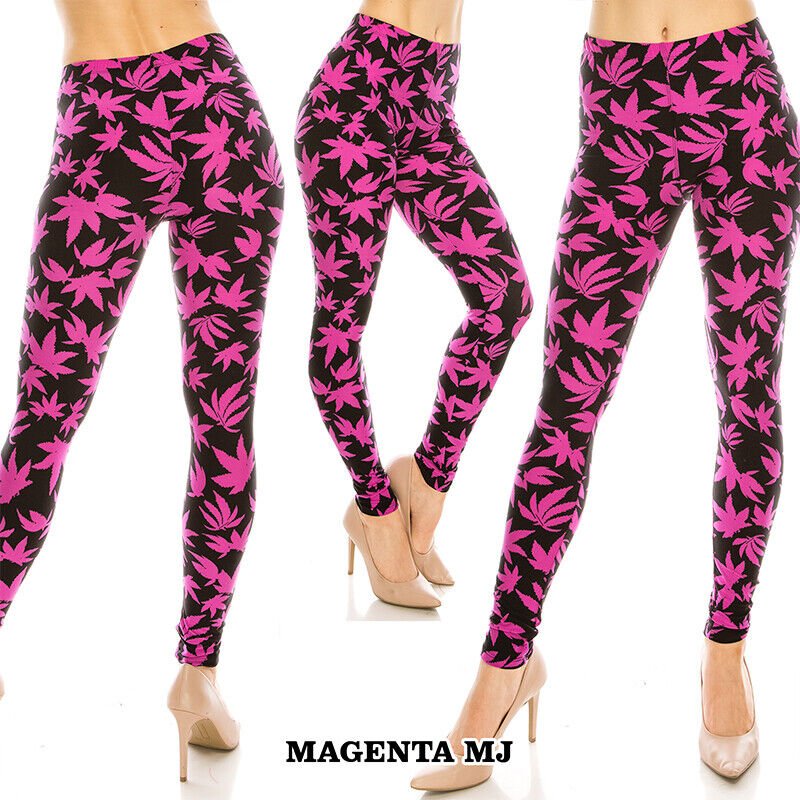 Marijuana Leggings for Women Soft Lightweight 6 colors size S to XXL