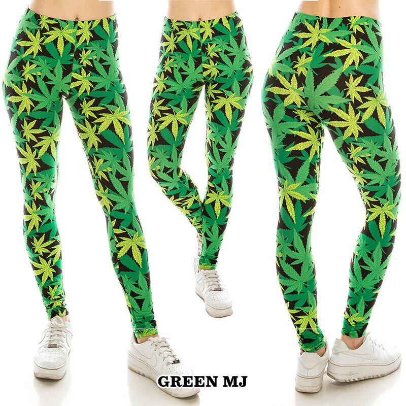 Marijuana Leggings for Women Soft Lightweight 6 colors size S to XXL