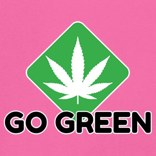 Go Green Weed Women's Tank Top Cannabis Leaf Pink Red White size S to 2XL