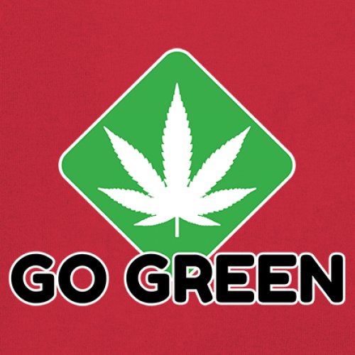 Go Green Weed Women's Tank Top Cannabis Leaf Pink Red White size S to 2XL
