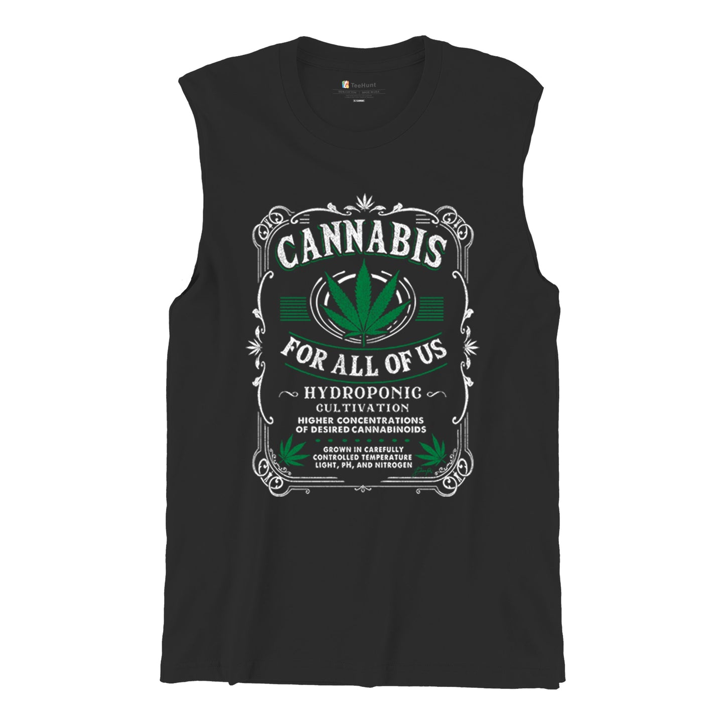 Muscle Shirt Funny 420 Weed Pot Leaf Smoking Marijuana Men's 5 colors size S to XL