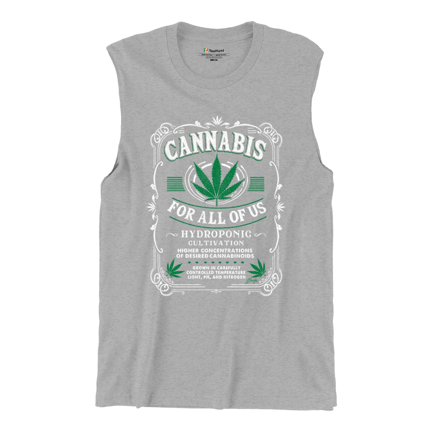 Muscle Shirt Funny 420 Weed Pot Leaf Smoking Marijuana Men's 5 colors size S to XL