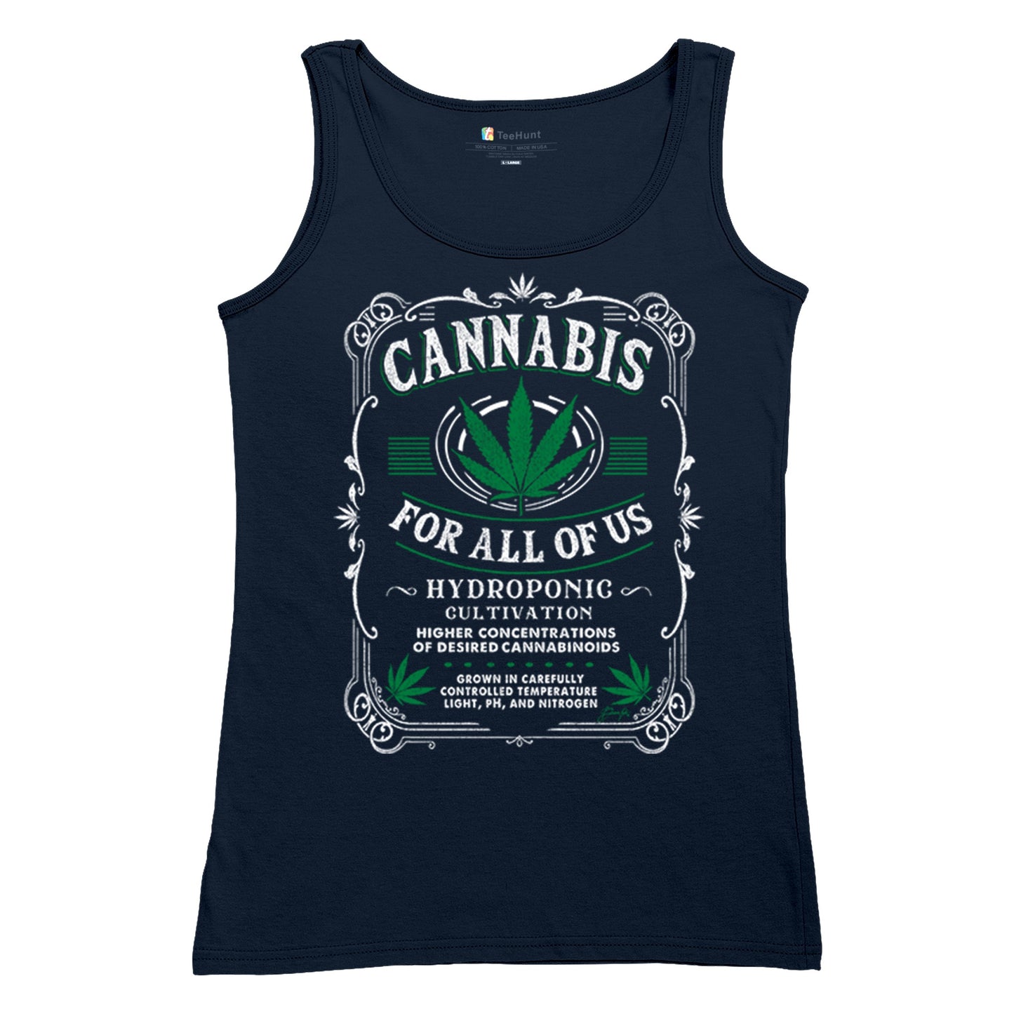 Cannabis For All Women's Tank Top Funny 420 Weed Pot Leaf 4 colors size S to 2XL