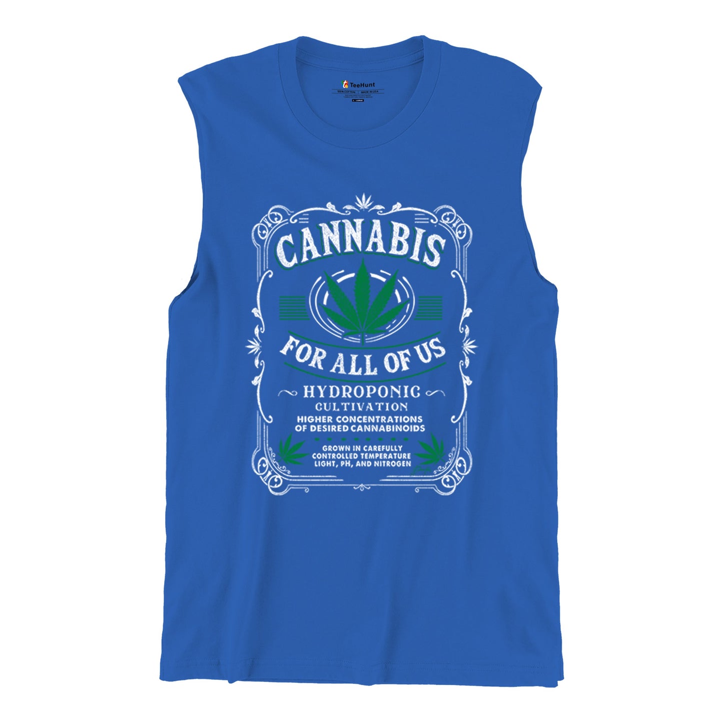 Muscle Shirt Funny 420 Weed Pot Leaf Smoking Marijuana Men's 5 colors size S to XL