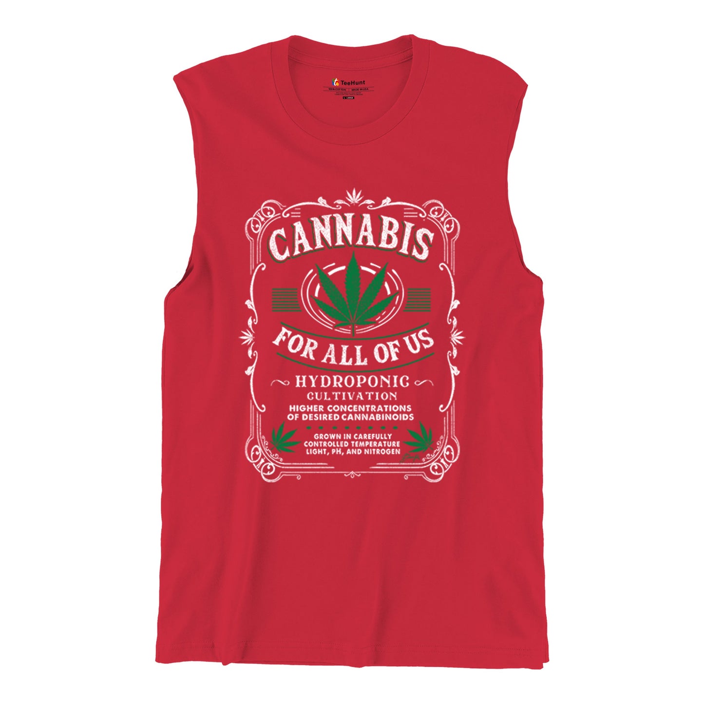 Muscle Shirt Funny 420 Weed Pot Leaf Smoking Marijuana Men's 5 colors size S to XL