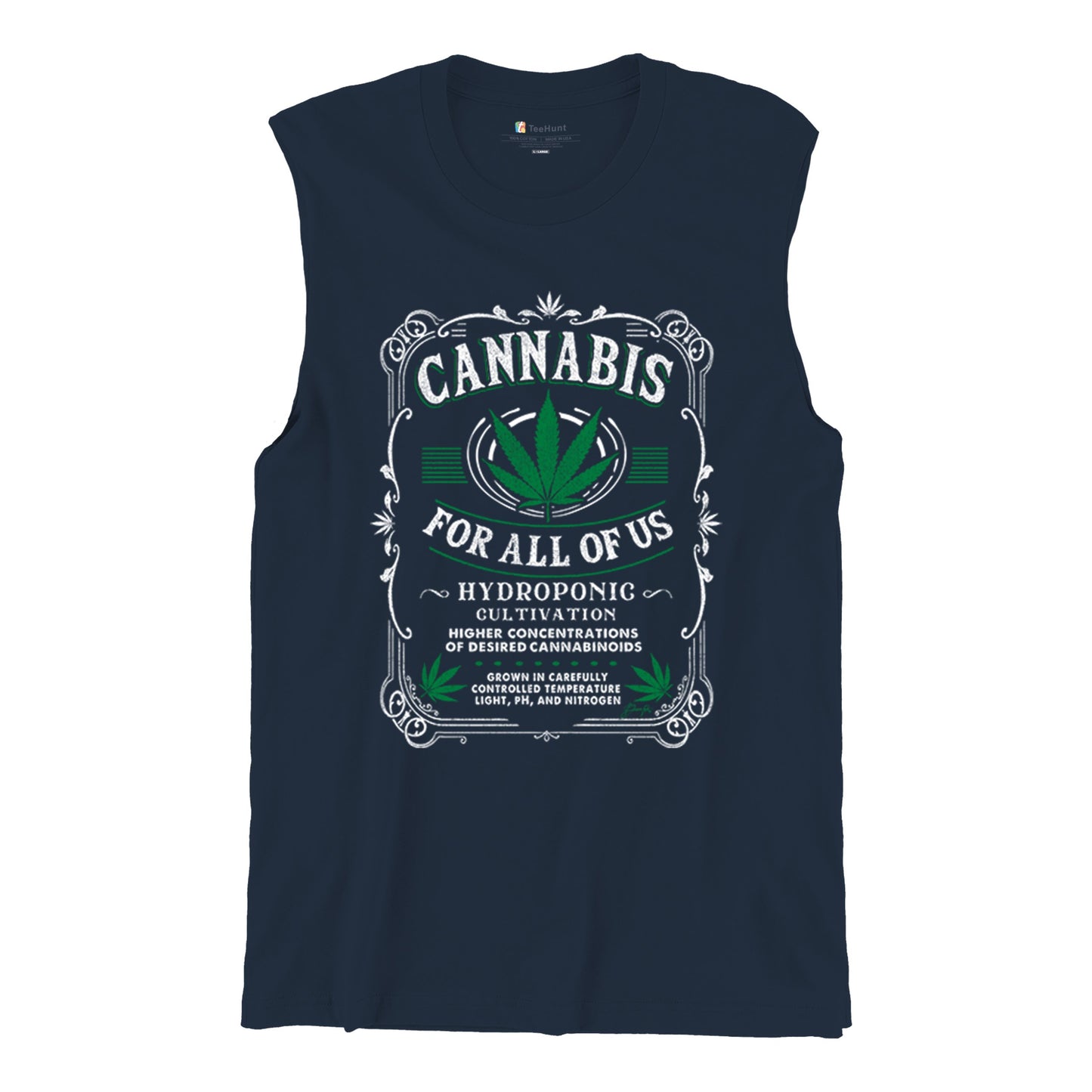 Muscle Shirt Funny 420 Weed Pot Leaf Smoking Marijuana Men's 5 colors size S to XL