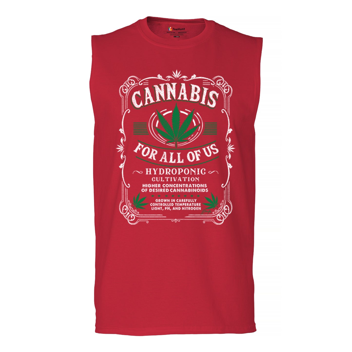 Muscle Shirt Funny 420 Weed Pot Leaf Smoking Marijuana Men's 5 colors size S to XL