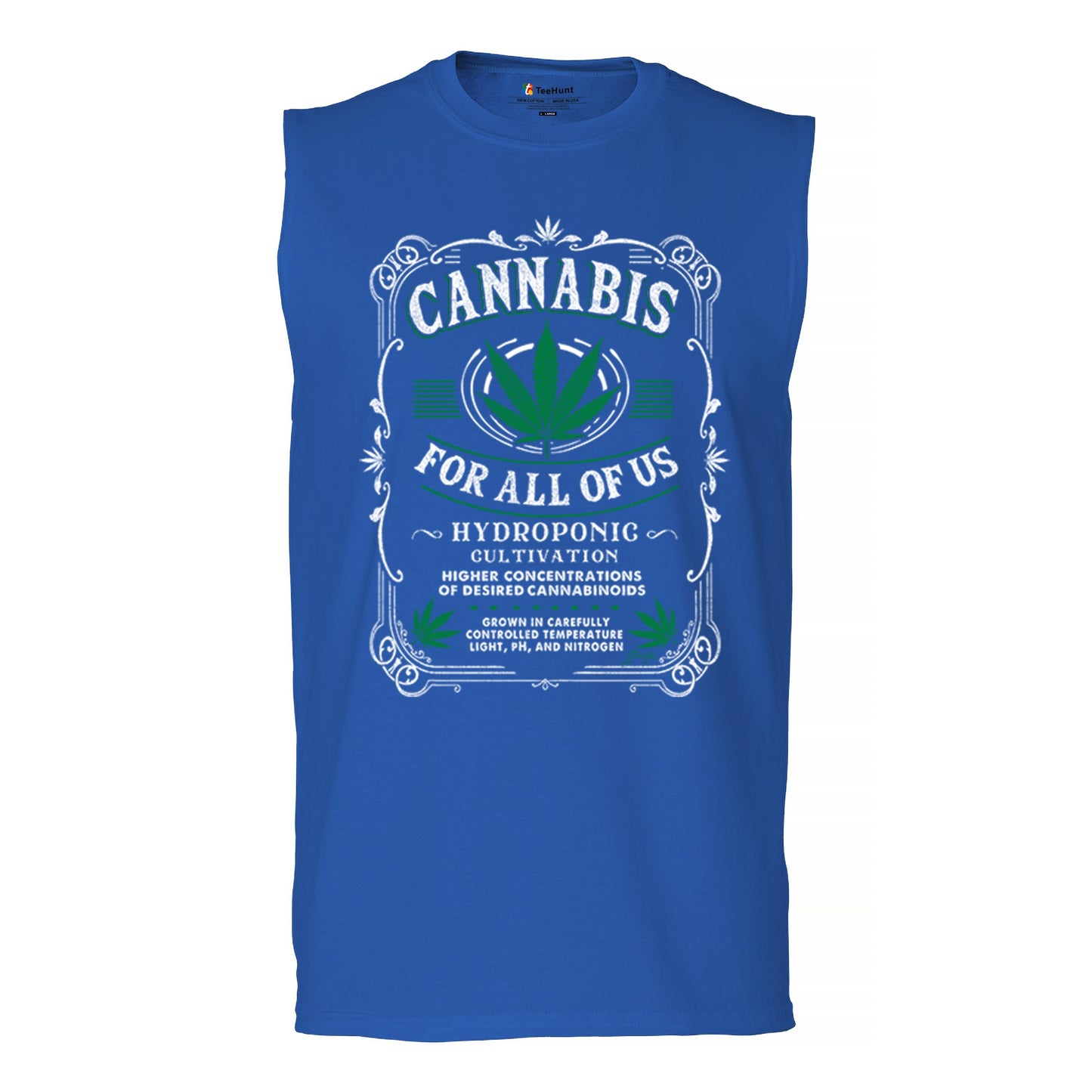 Muscle Shirt Funny 420 Weed Pot Leaf Smoking Marijuana Men's 5 colors size S to XL