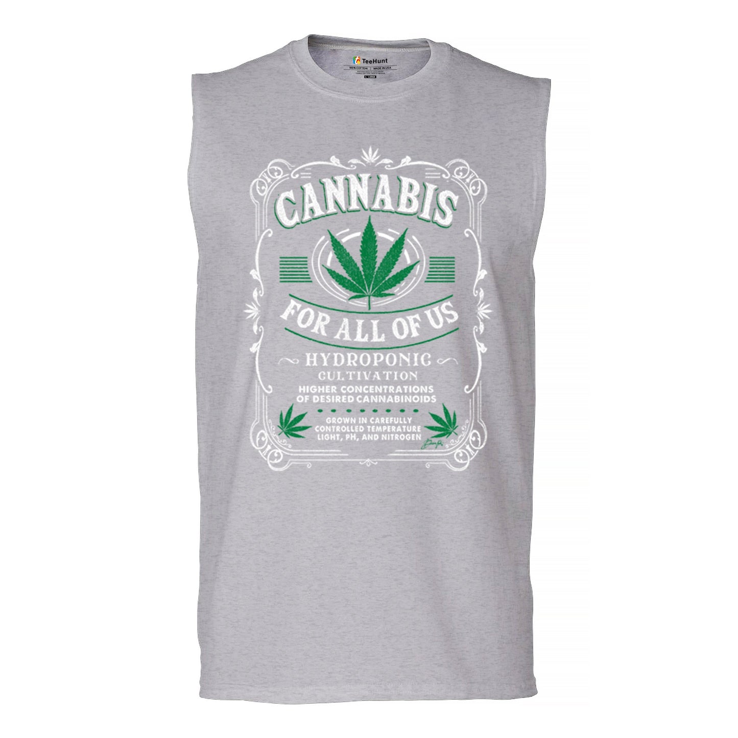 Muscle Shirt Funny 420 Weed Pot Leaf Smoking Marijuana Men's 5 colors size S to XL
