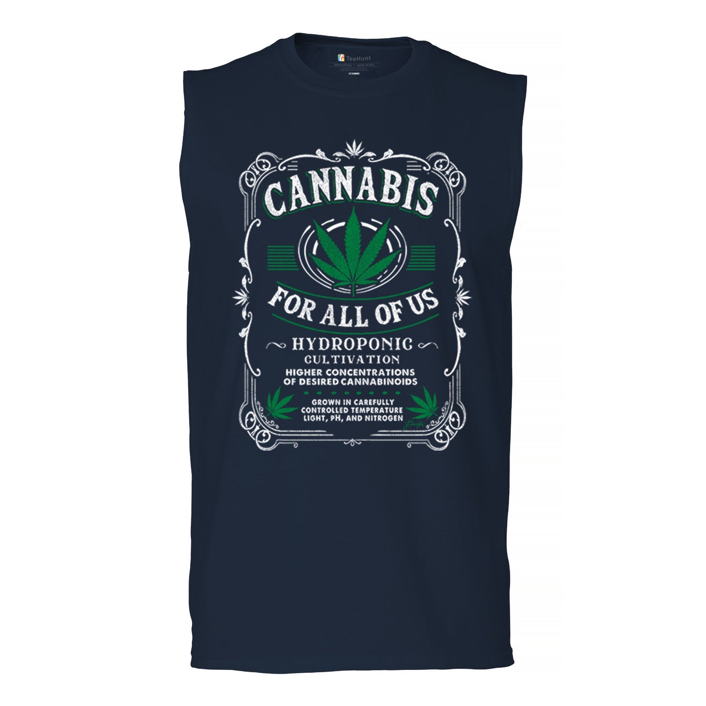 Muscle Shirt Funny 420 Weed Pot Leaf Smoking Marijuana Men's 5 colors size S to XL