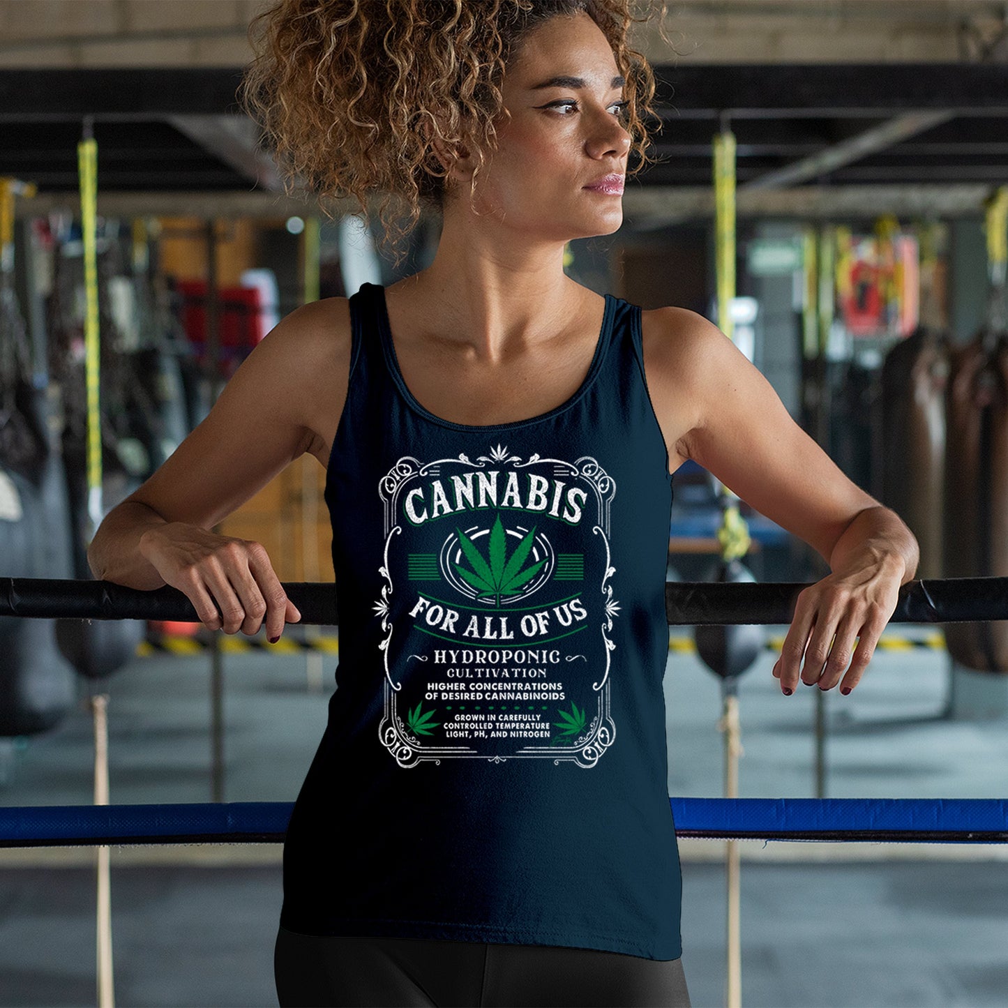 Cannabis For All Women's Tank Top Funny 420 Weed Pot Leaf 4 colors size S to 2XL