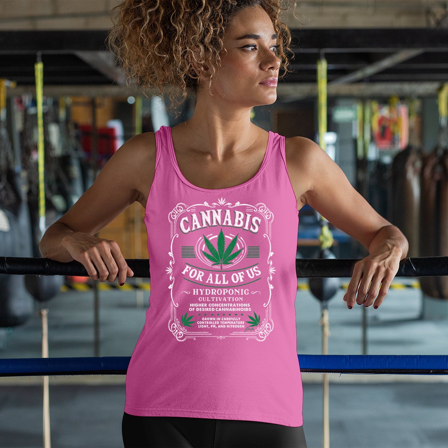 Cannabis For All Women's Tank Top Funny 420 Weed Pot Leaf 4 colors size S to 2XL
