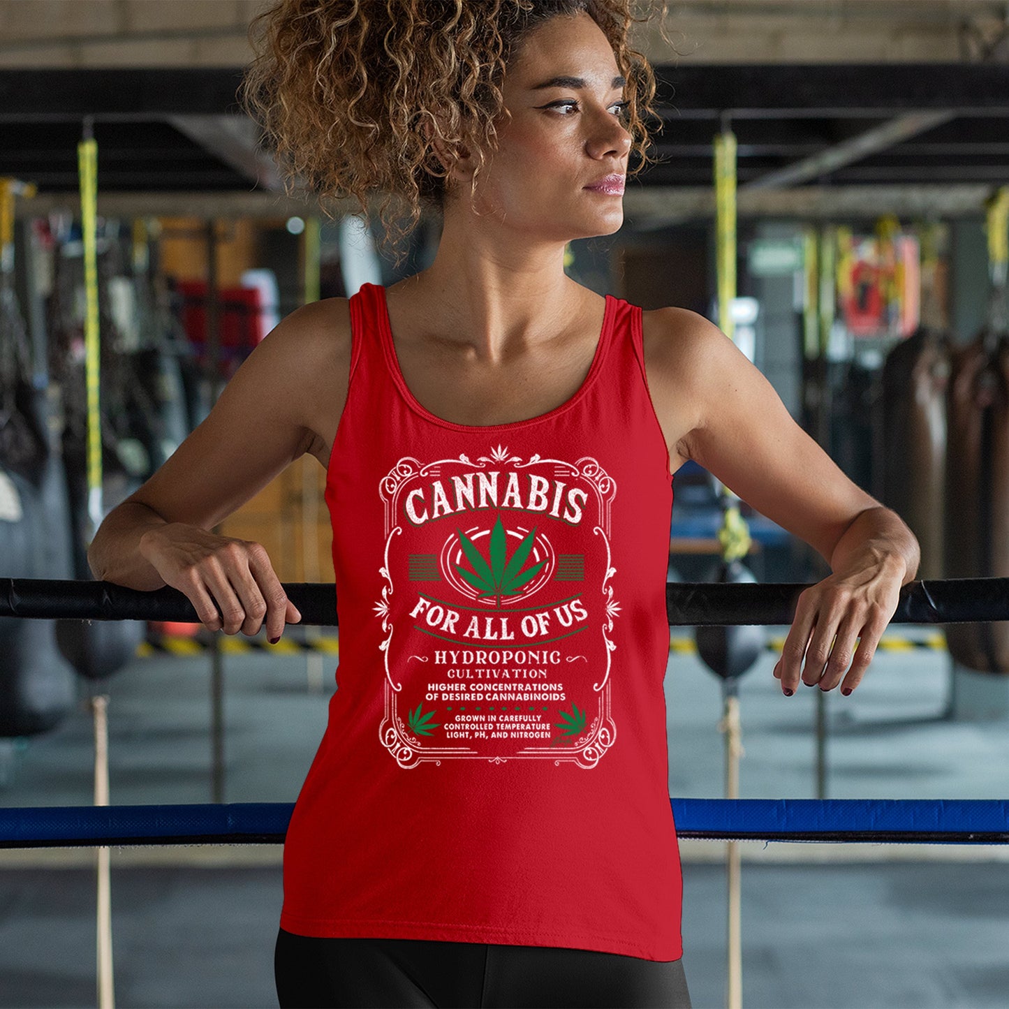 Cannabis For All Women's Tank Top Funny 420 Weed Pot Leaf 4 colors size S to 2XL