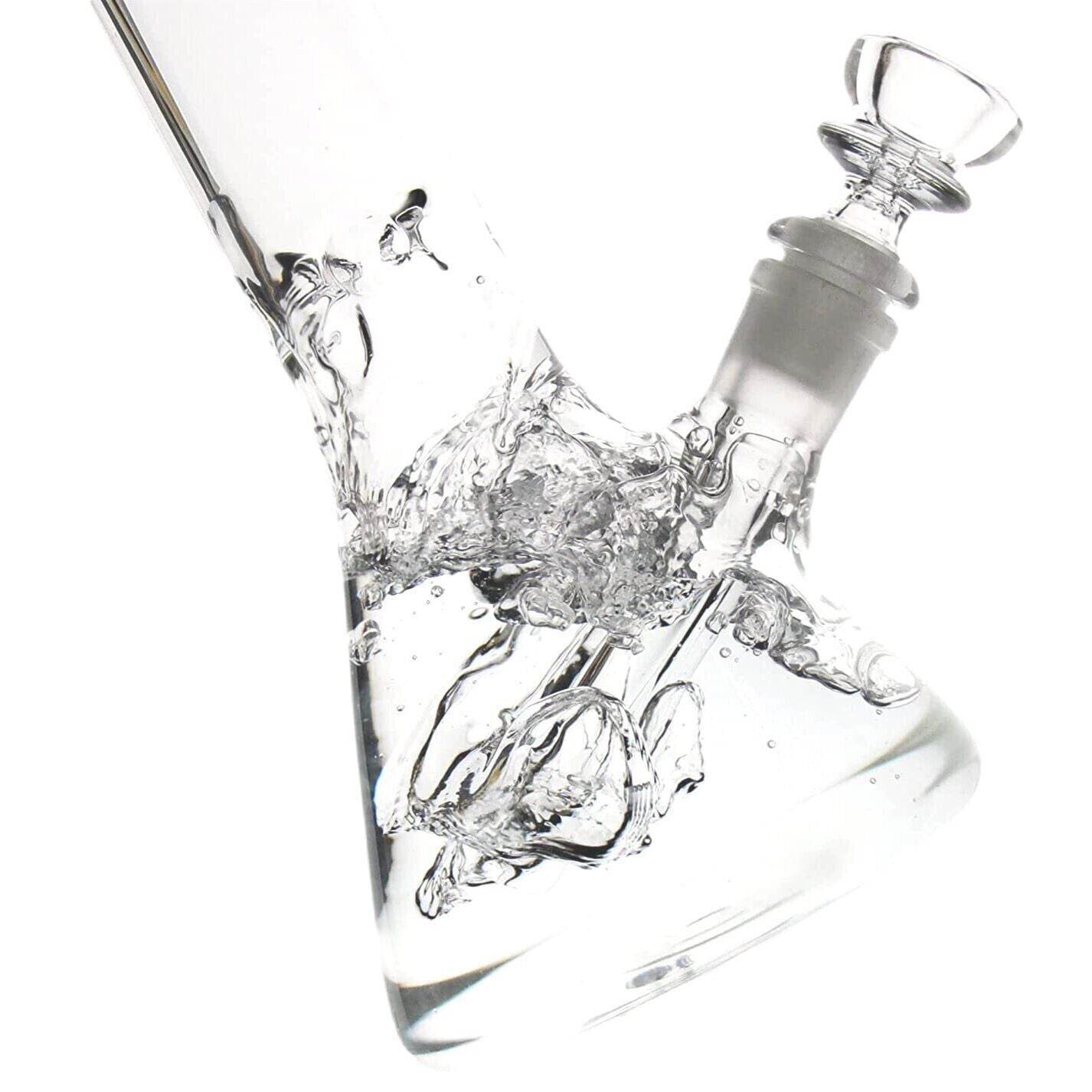 10 Inch Bongs Clear Glass Bong Smoking Hookah Heavy Glass Water Pipes 14mm Bowl - Maryjanes Bong Shop