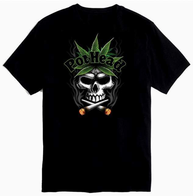 Weed Marijuana Leaf Gildan Heavy Cotton Graphic Adult T Shirt Black Small through 3XL