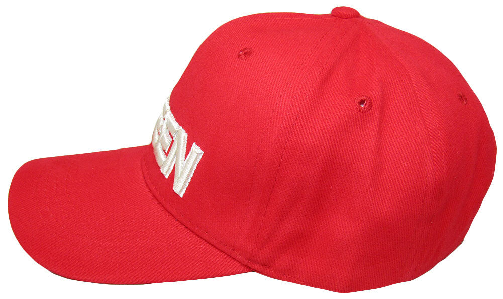 Go Green Marijuana Weed Pot Leaf Red 100% Cotton Embroidered Hat Cap