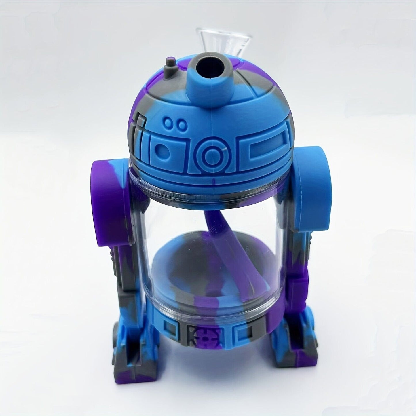 Silicone Bong, 5" Rotatable Foots Robots Silicone Hookah, Heatproof Silicone Wat