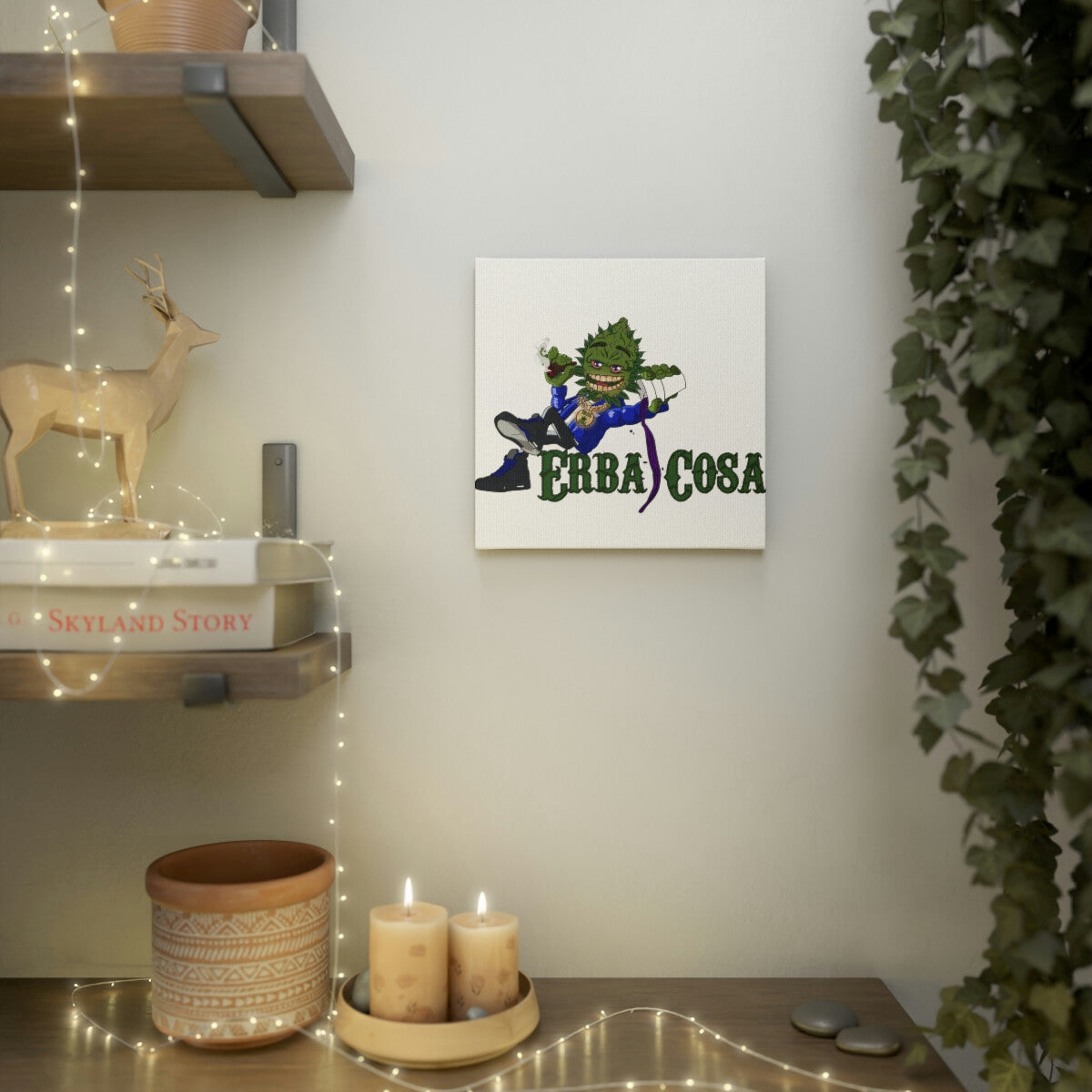 Canvas Photo Tile 420 themed canvas cannabis wall art