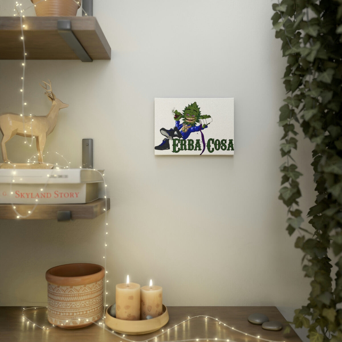 Canvas Photo Tile 420 themed canvas cannabis wall art