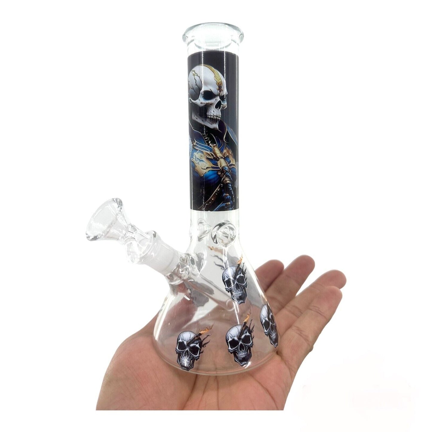 8" Black Water Pipe Bong Glass Bongs Waterpipe