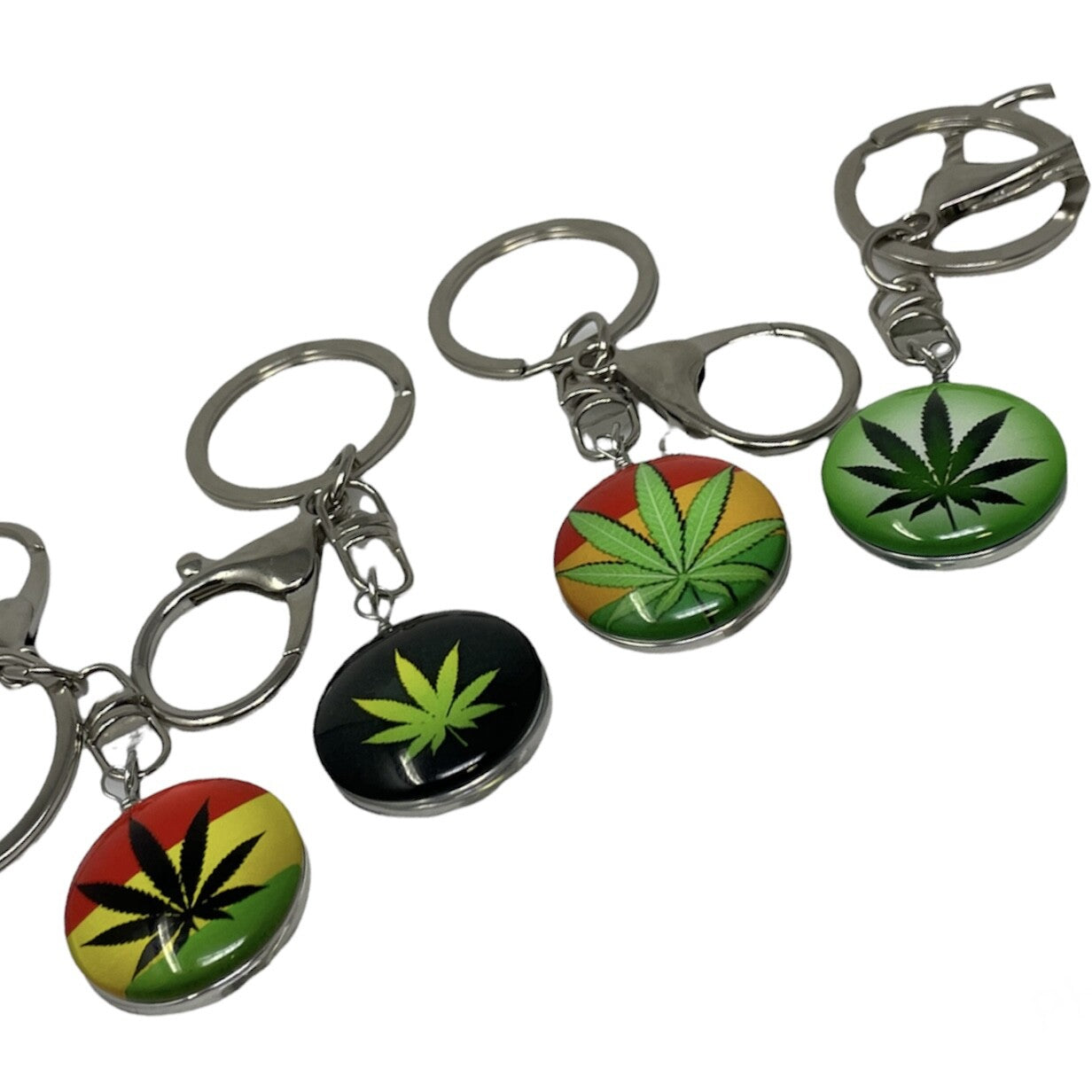 Rasta Weed Cannabis Kush Smokers 420 Key Chain Pot key Chain Land yard Weed