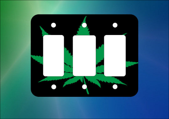 marijuana Cannabis Weed Kush ganja dope splif Metal switch covers