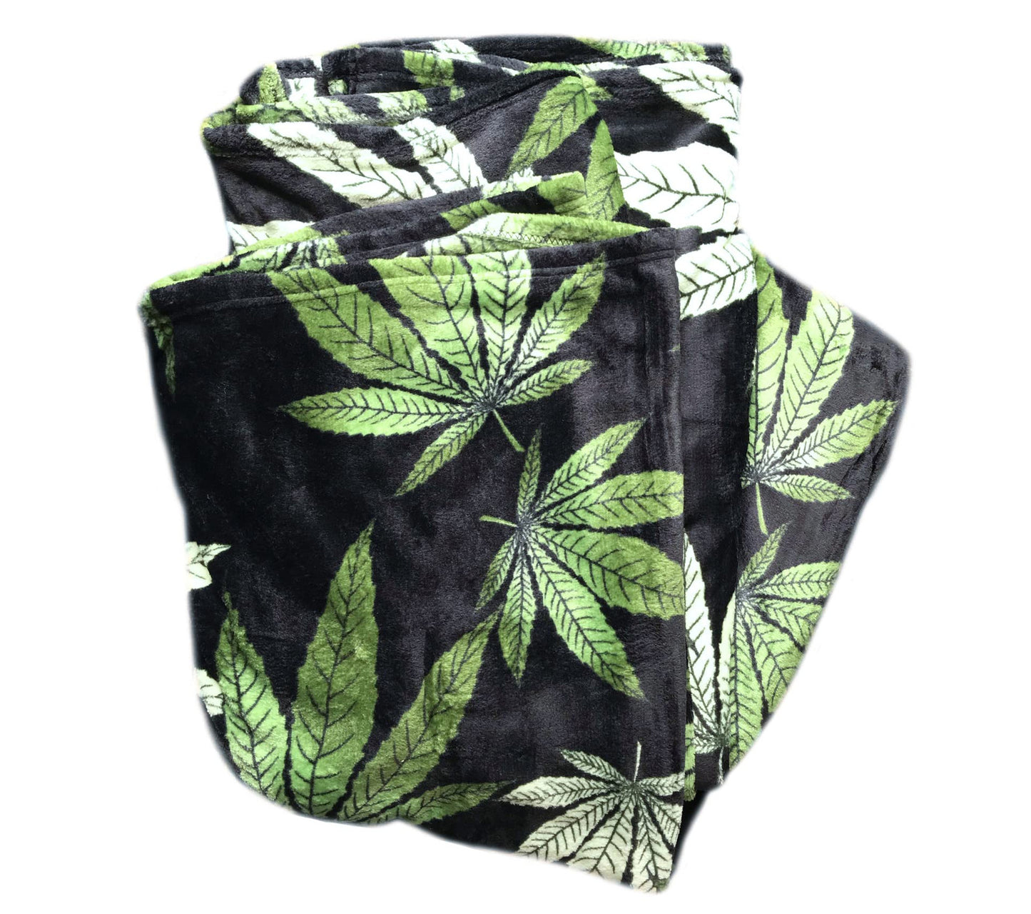 King Marijuana Leaf Fleece Plush Microfiber Super Soft Premium Warm Cozy Bed Blank...