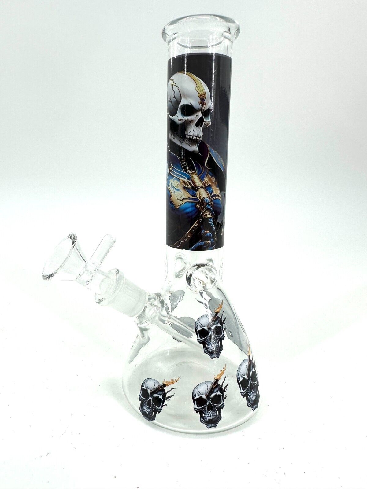 8" Black Water Pipe Bong Glass Bongs Waterpipe