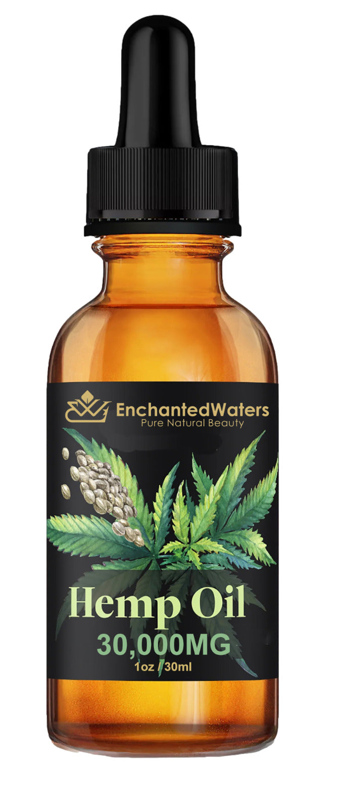 Organic Hemp Oil (5-Pack) Cold-Pressed, Stress Pain Sleep, Unrefined, Made USA