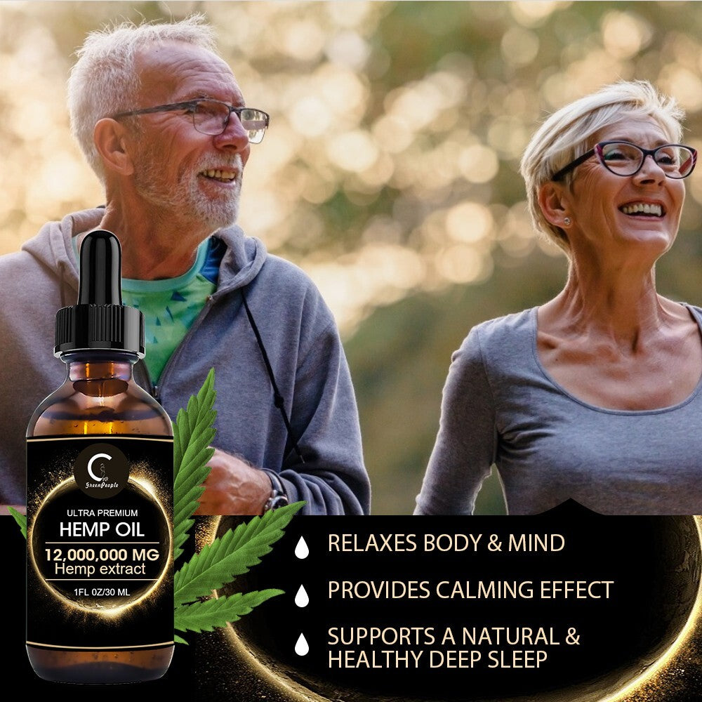 3x Organic Hemp Oil Ultra Premium Cold-Pressed Support Stress Joint Hair Health