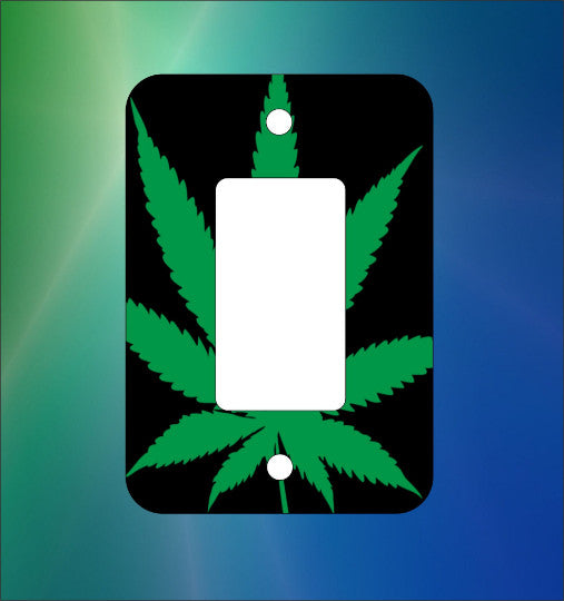 marijuana Cannabis Weed Kush ganja dope splif Metal switch covers