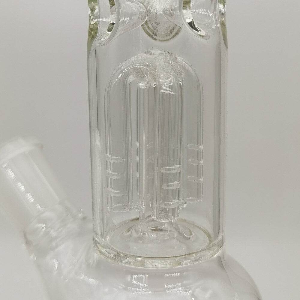 9.6inch Heavy Clear Glass Bong Water Pipe Smoking Pipes Hookah Percolator Bongs - Maryjanes Bong Shop
