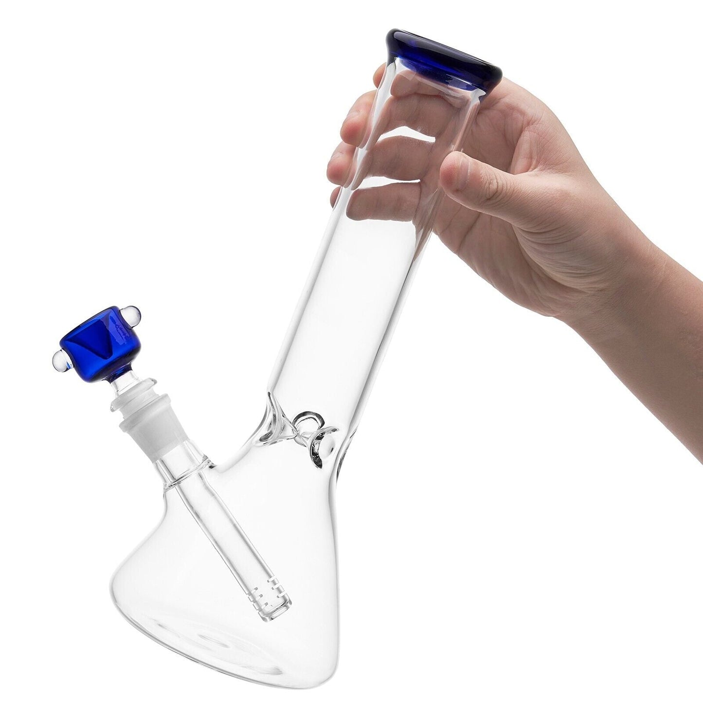 10" Heavy Duty Glass Bong Glass Water Pipe Smoking Tobacco Pipe Beaker 14MM Bowl