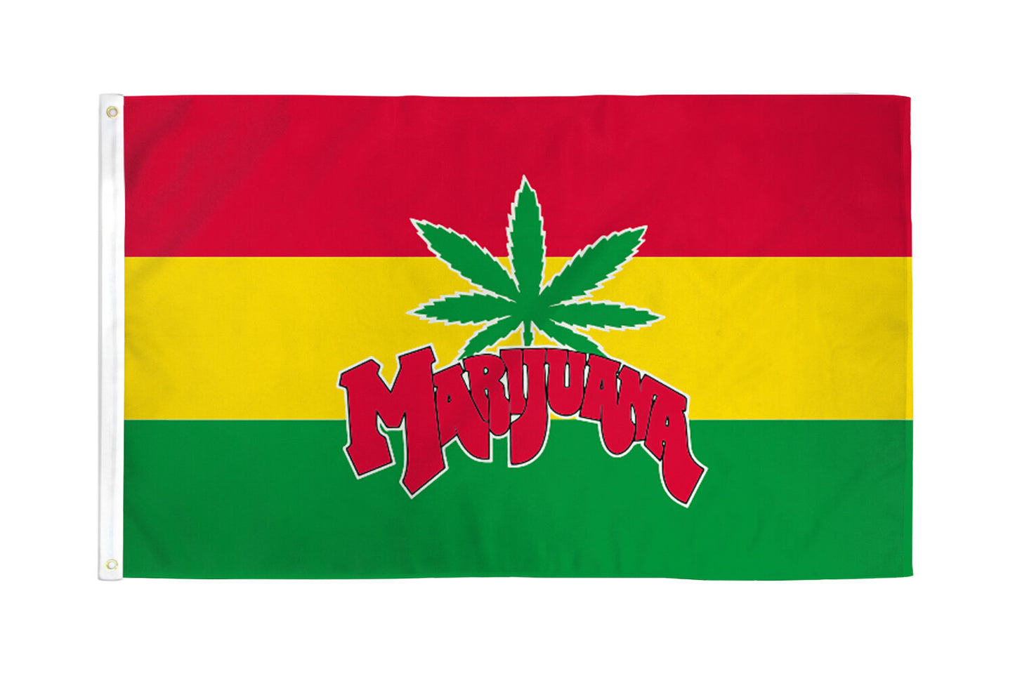 Marijuana Flag 3x5ft 420 Pot Weed Stoner Flag Rasta Tri-Color Flag