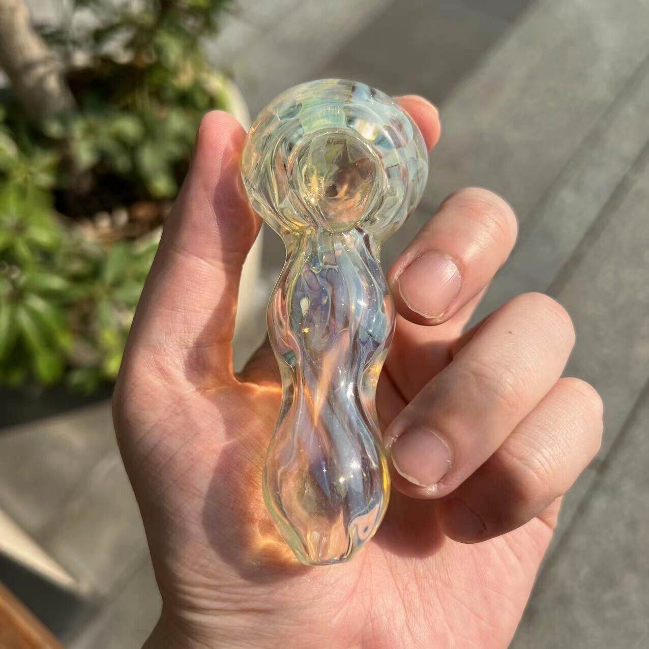 4 Inch Tobacco Smoking Glass Pipe Gorgeous Bowl Collectible Handmade Pipes - Maryjanes Bong Shop