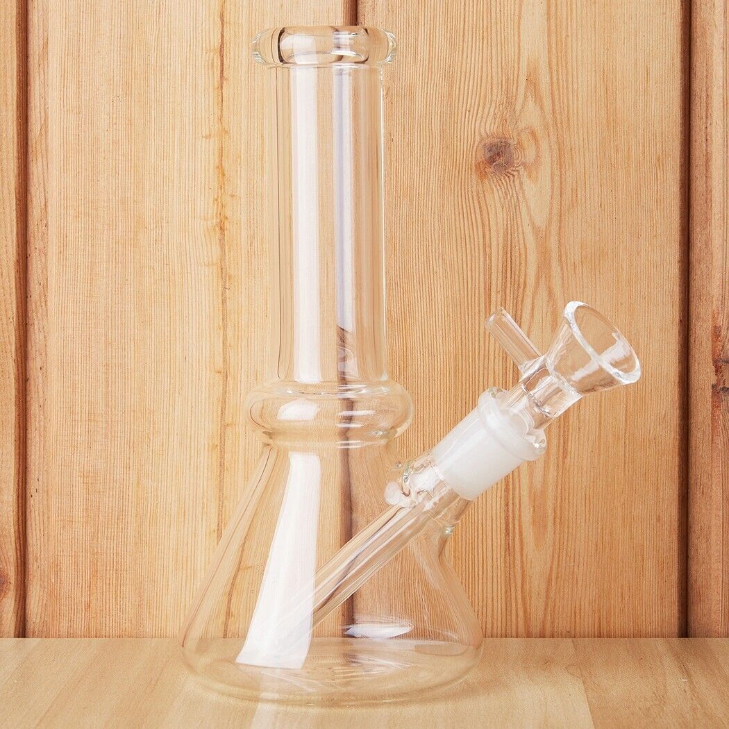 6" Small Glass Bong with Travel Box Smoking Tobacco Water Pipe 14MM Glass Bowl
