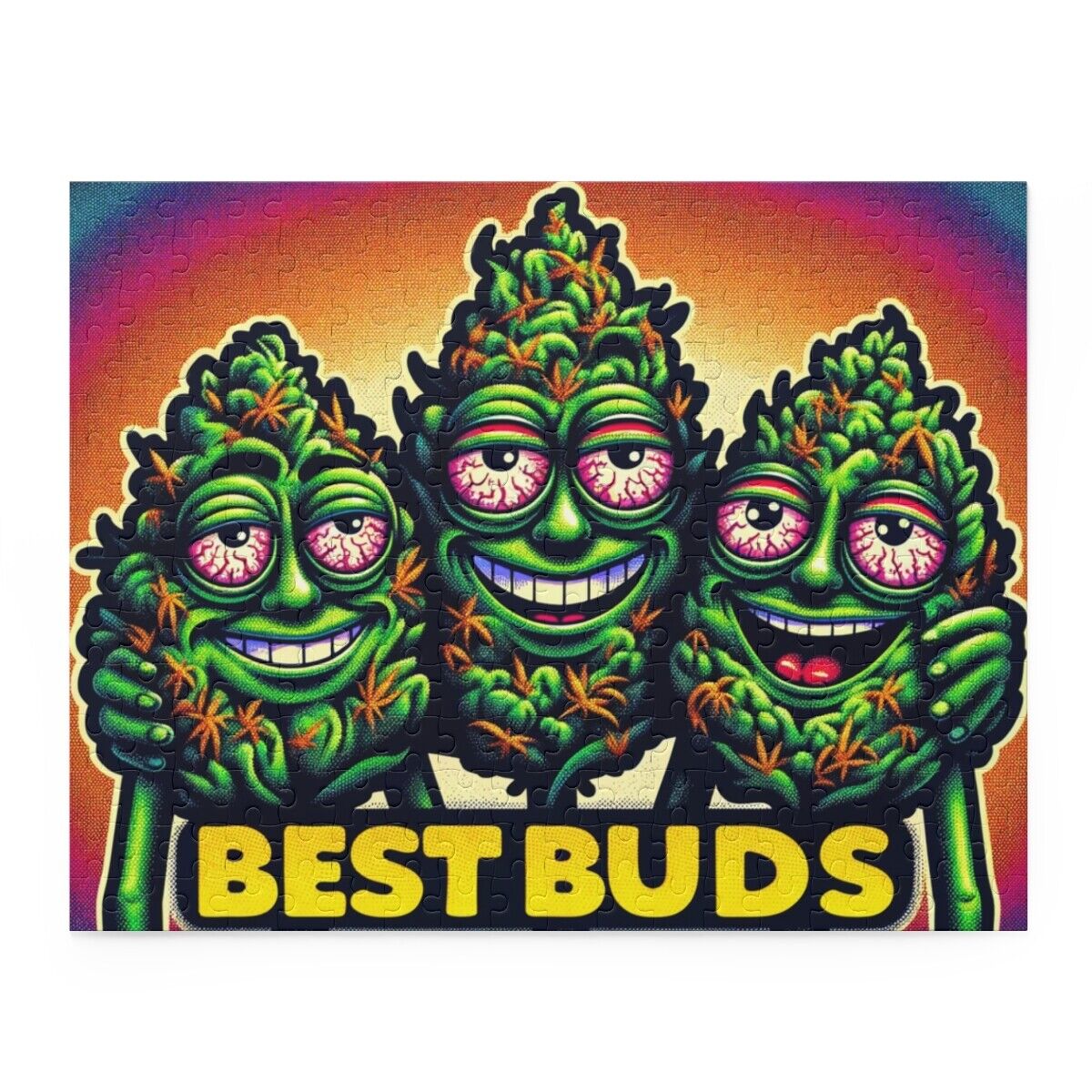 Puzzle (120, 252, 500-Piece) Weed Marijuana Stoner "BEST BUDS" Cannabis Funny
