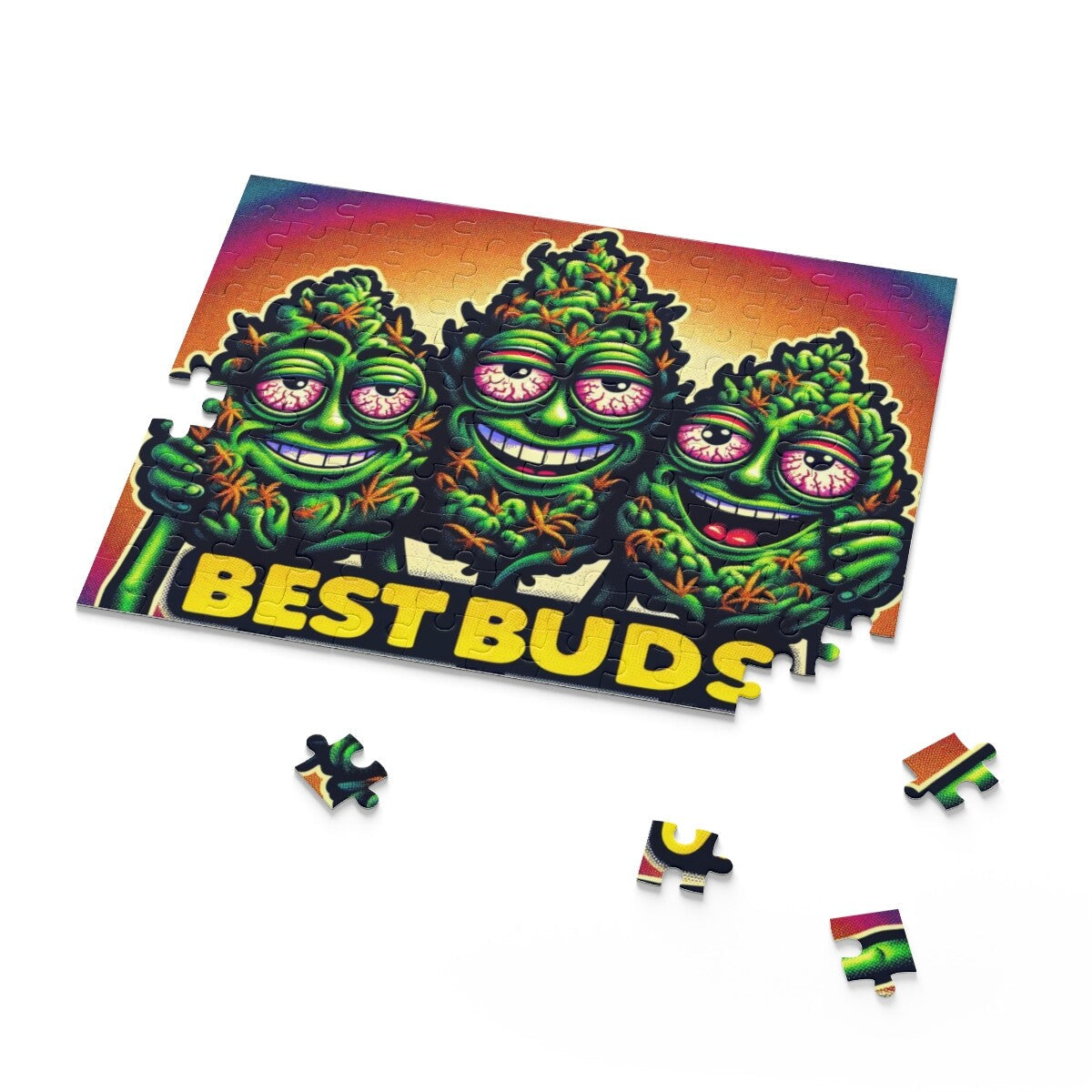Puzzle (120, 252, 500-Piece) Weed Marijuana Stoner "BEST BUDS" Cannabis Funny