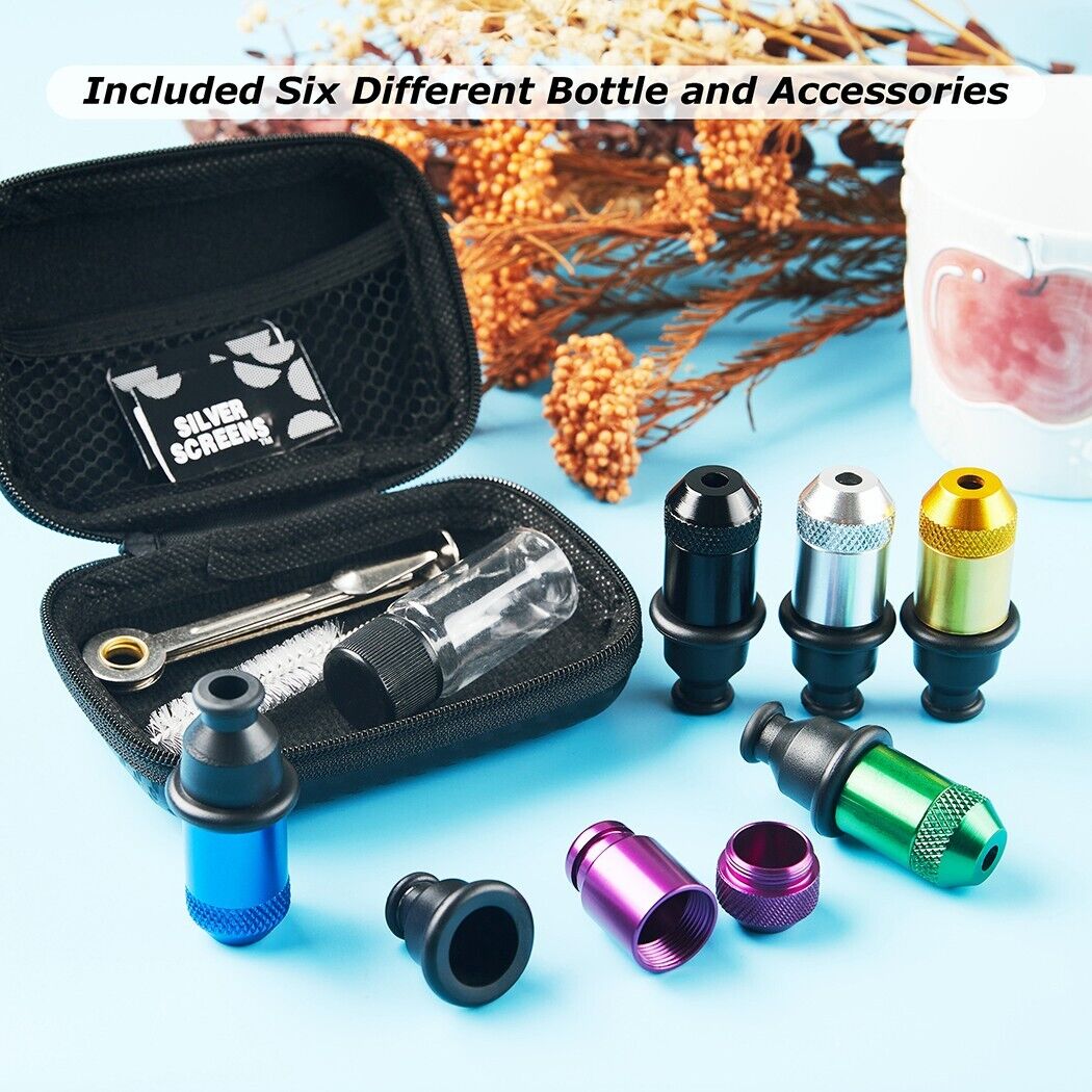 6 Pc Sneak a Toke One Hitter Metal Tobacco Smoking Pipe with Box Screens Free