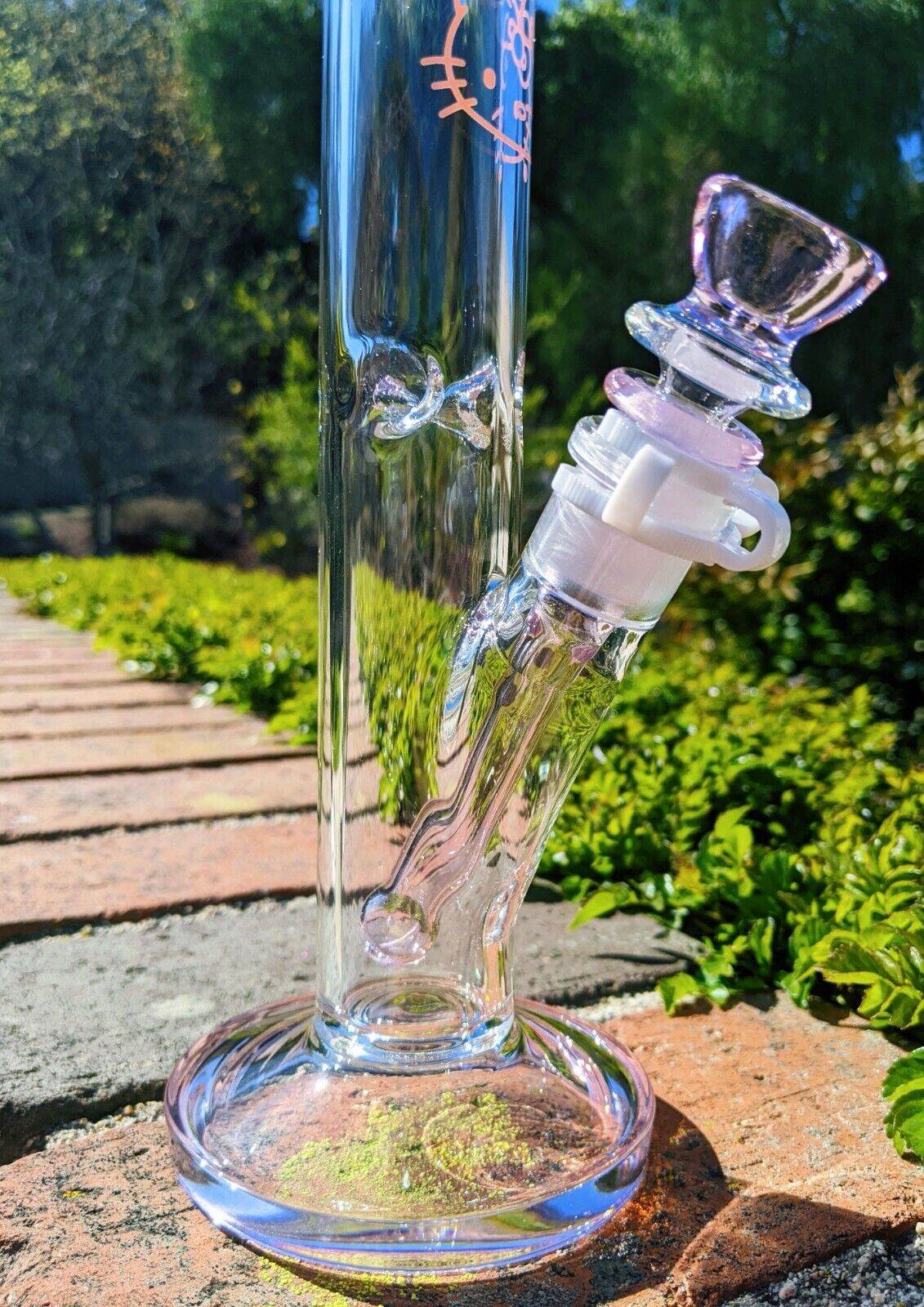 10 Inch Pink Hello Kitty Glass Bong Quality Tobacco Smoking Water Pipe Hookah - Maryjanes Bong Shop
