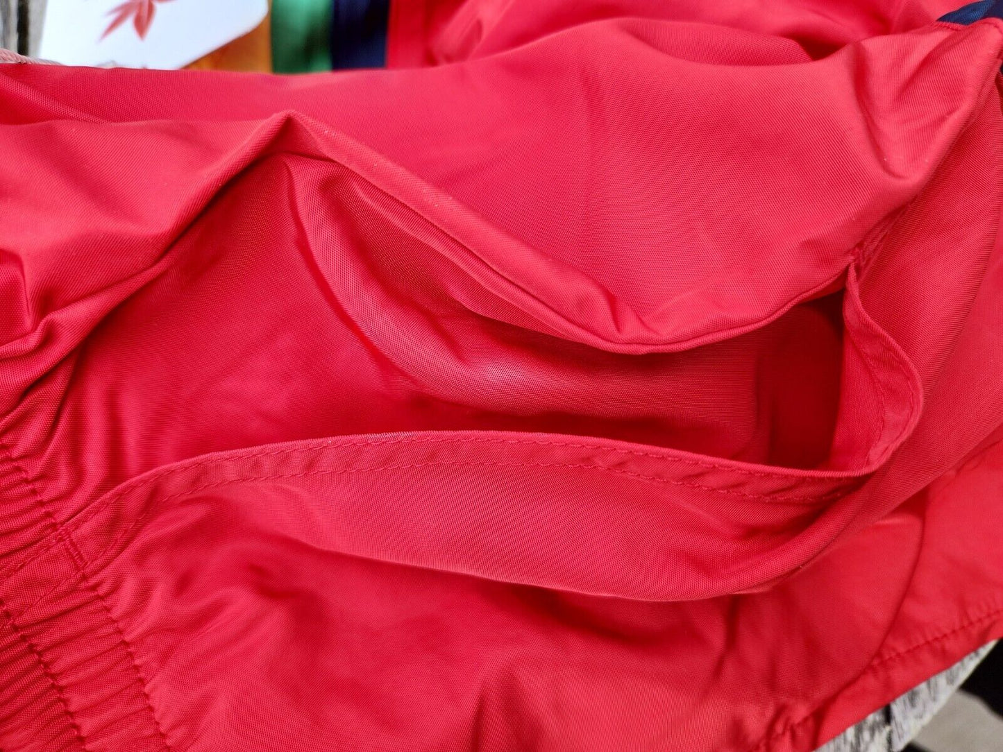1 Pr NWT BOAST Men's Tennis/Swim Trunks Medium Red/Navy/Gr/Yellow With Pot Leaf