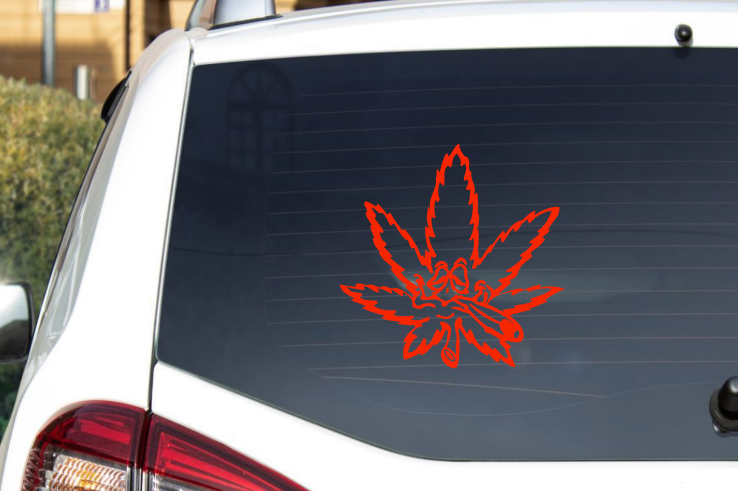 420 Pot Leaf Funny Face Decal Vinyl Sticker 12 colors 6 sizes 3 inch to 10 inch stick anywhere