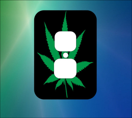 marijuana Cannabis Weed Kush ganja dope splif Metal switch covers