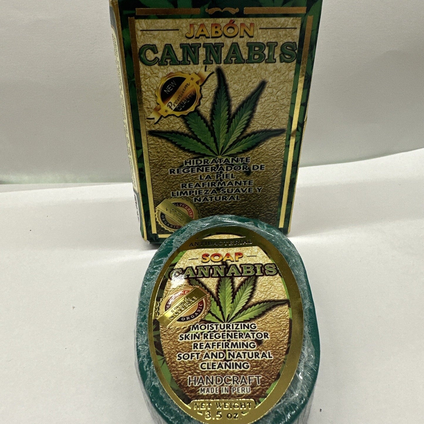 Jabon Soap Natural with Cannabis, Moisturizing, Handcrafted in Peru