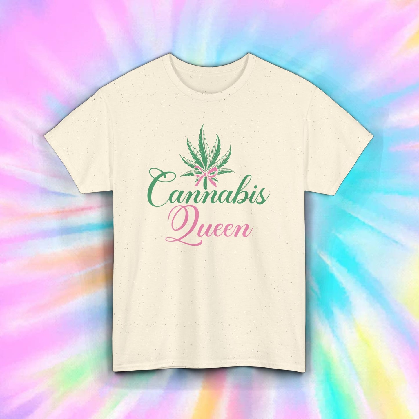 Cannabis Queen Pink Green Marijuana Leaf Funny Pot Stoner Shirt S-5XL 12 colors