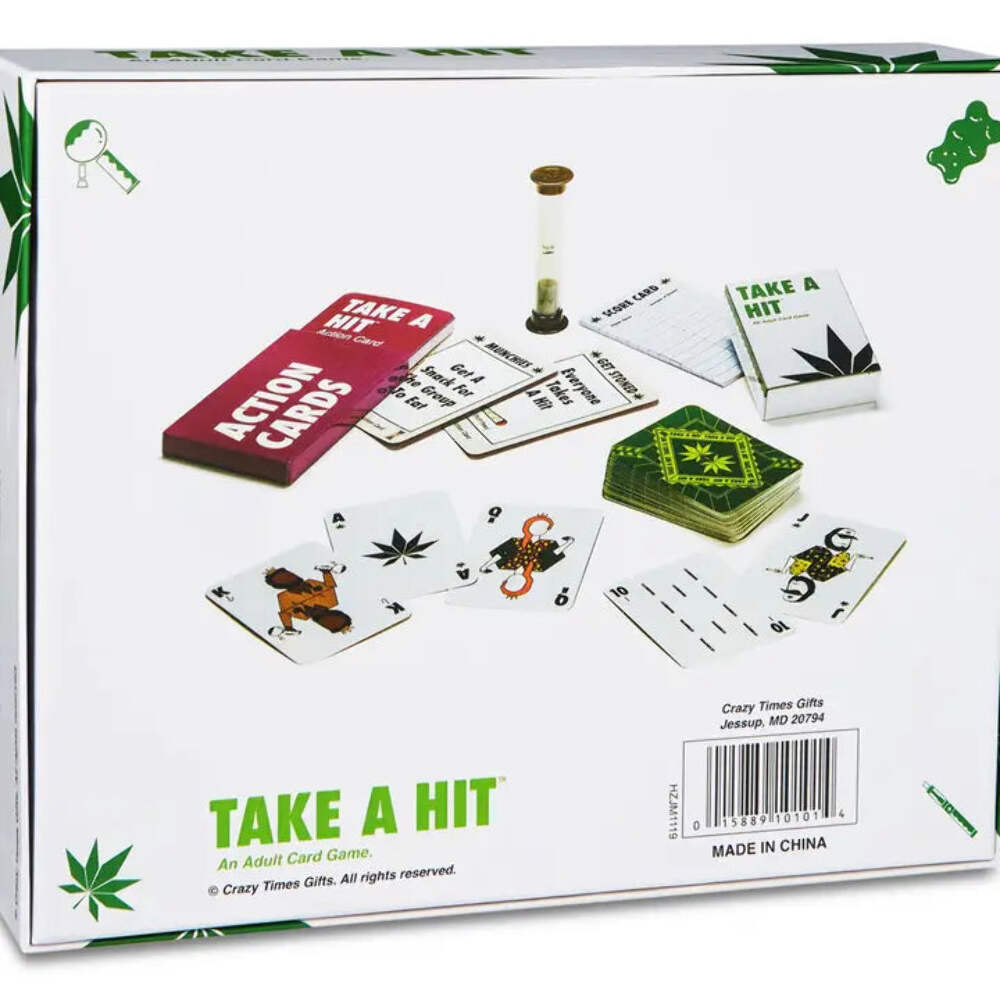 Take A Hit Card Game 420 Party Game for Adults Cannabis Themed