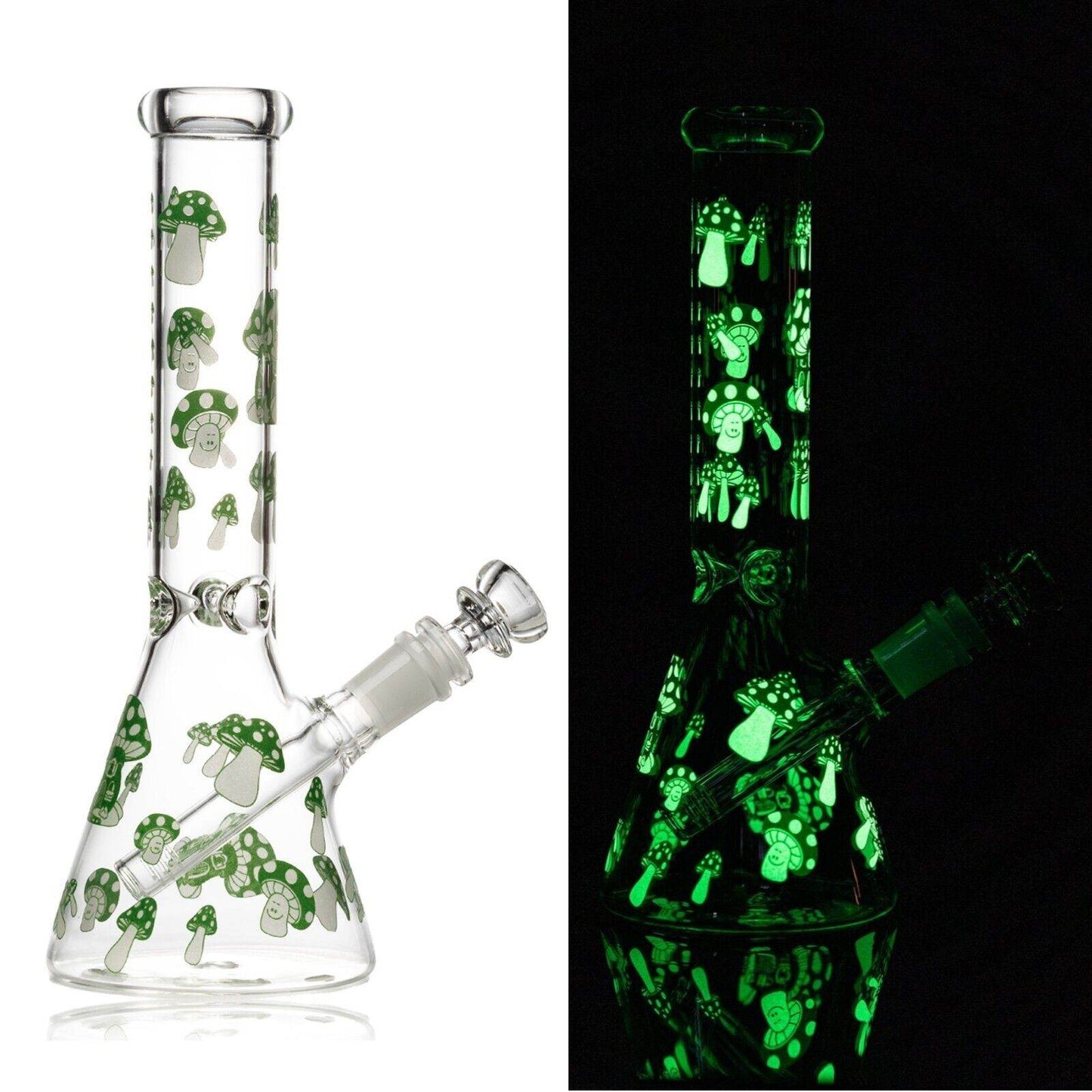 10inch Beaker Glass Bongs Thick Luminous Bongs Smoking Water Pipes with 14mm - Maryjanes Bong Shop