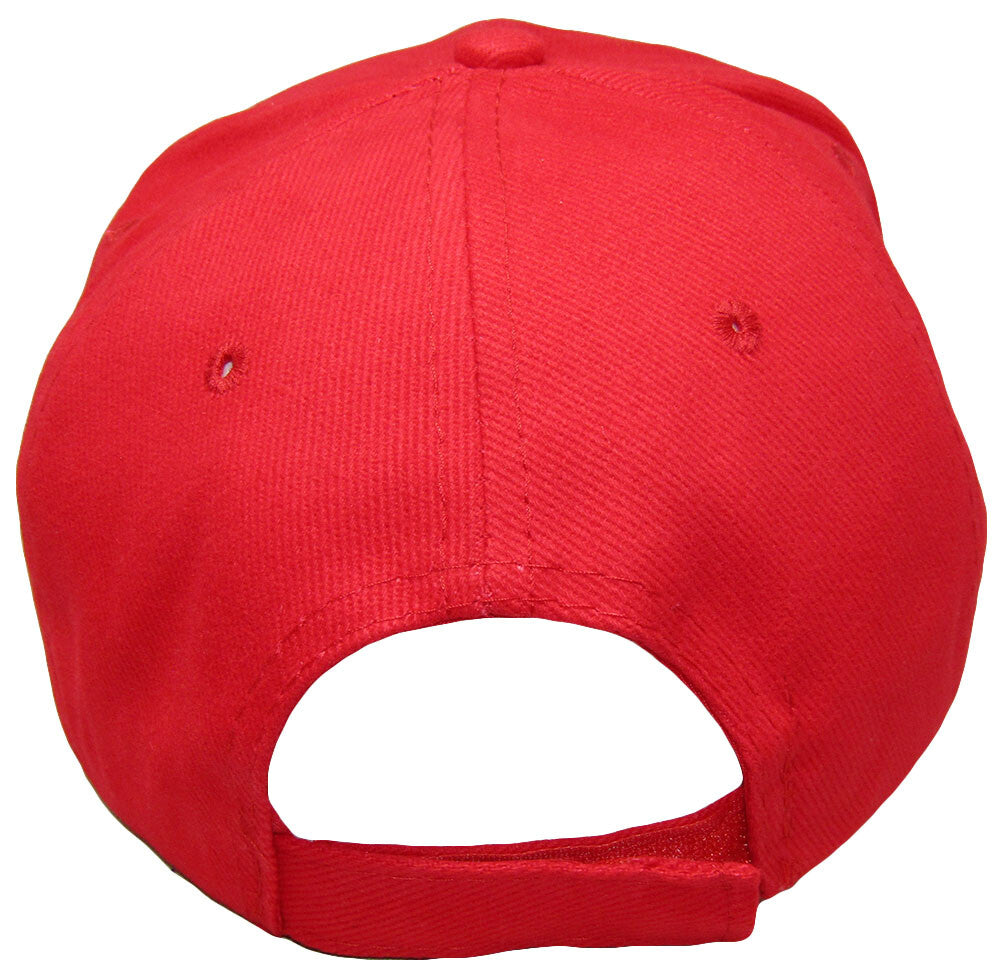 Go Green Marijuana Weed Pot Leaf Red 100% Cotton Embroidered Hat Cap